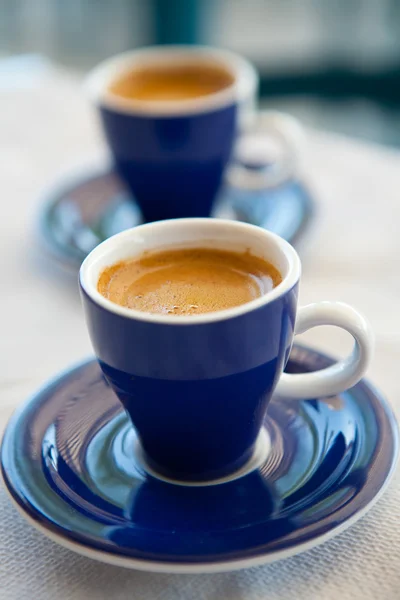 Two cups of greek coffee — Stock Photo, Image