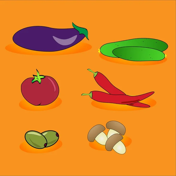 Illustration-abstract vegetables — Stock Vector