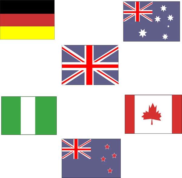 Drapeaux nationaux — Image vectorielle