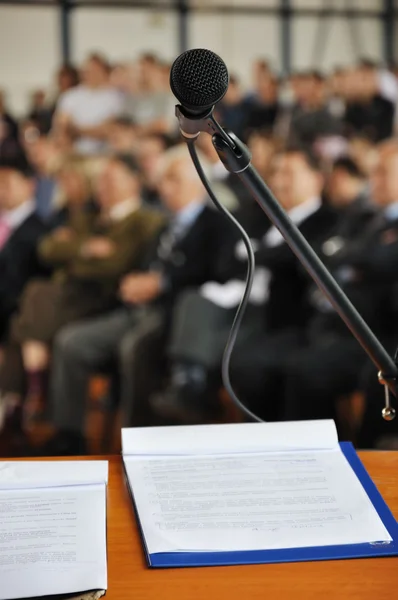 stock image Microphone on the stage