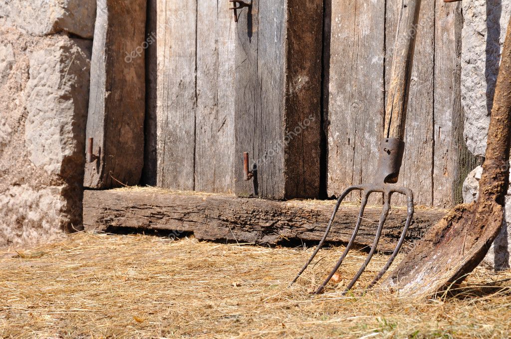 Pitchfork and shovel — Stock Photo © cirkoglu 3135891