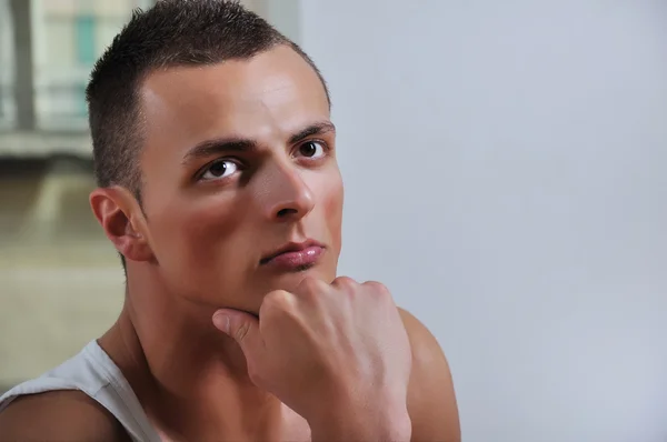 stock image Beautiful young man posing