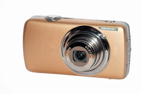 Digitální fotoaparát zlatý — Stock fotografie