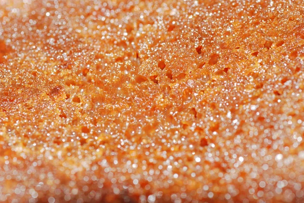 Honeycomb cake macro texture — Stock Photo, Image