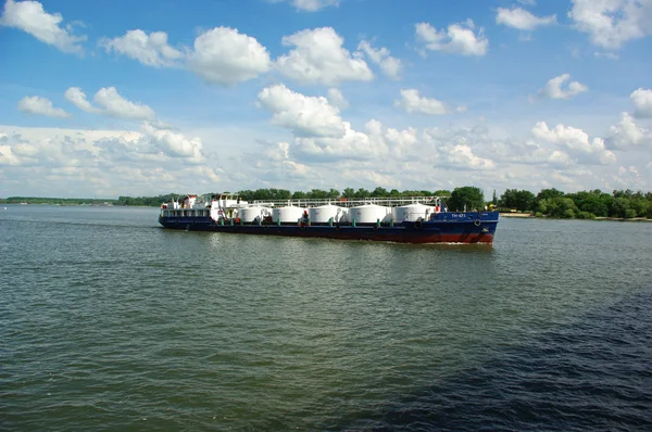 Barge floating — Stock Photo, Image