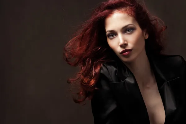 Руде волосся жінка — стокове фото