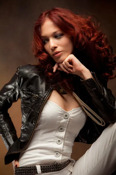 Bellezza capelli rossi — Foto Stock
