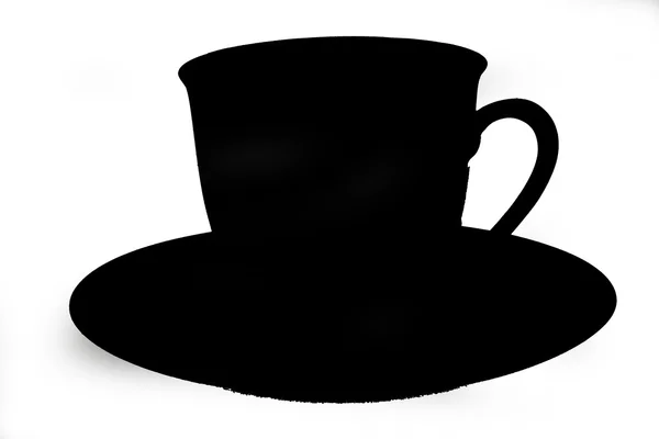 Xícara de chá isenta em preto — Fotografia de Stock