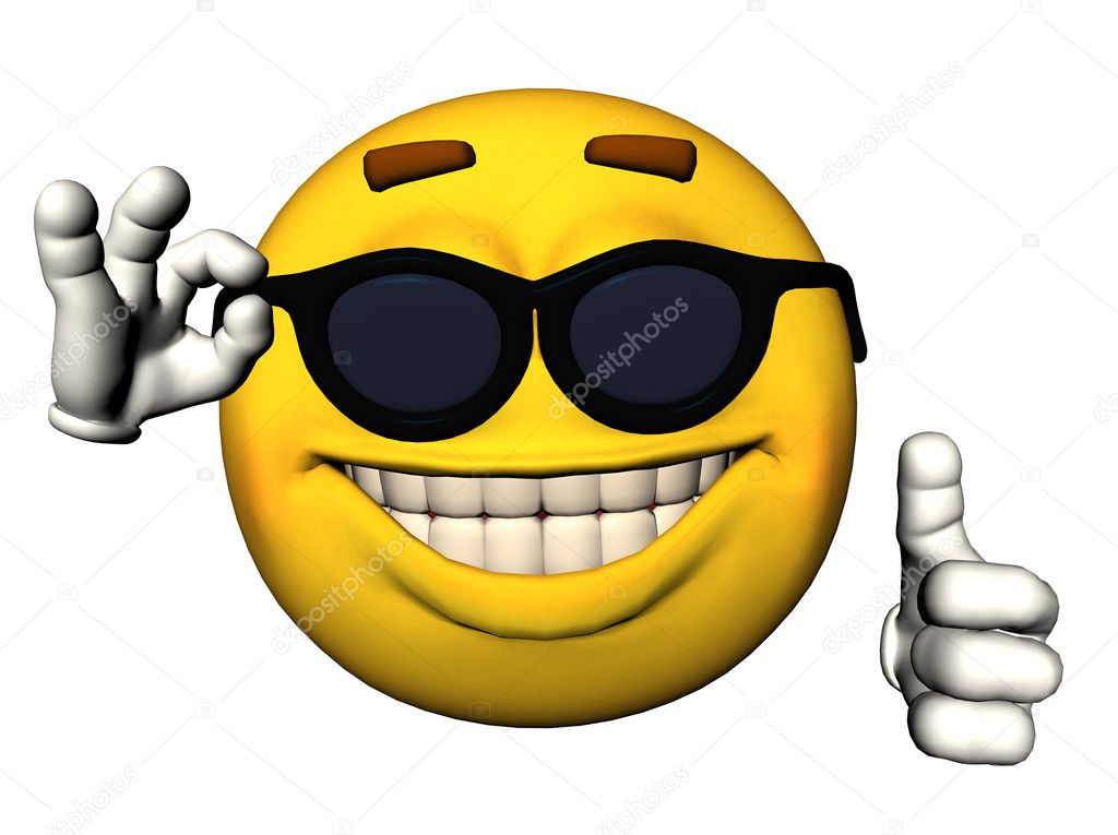 Cool emoticon — Stock Photo © riedochse #3267906