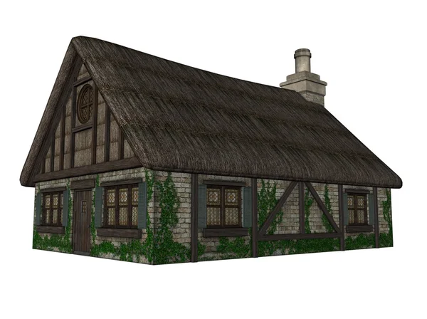 Illustration of an isolated cottage — Stock Photo, Image