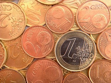 güzel konumlandırılmış euro coins