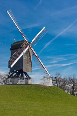 Windmill on hill clipart