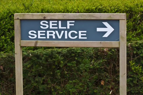 Self service sign — Stock Photo, Image