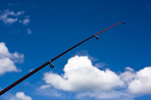 Fishing rod with azure blue sky (1) — Stock Photo, Image