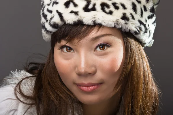 Asian beauty with hat — Stock Photo, Image