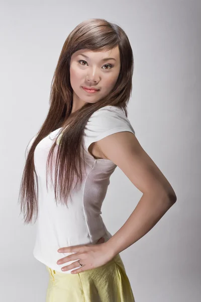 Precioso delgado asiático belleza — Foto de Stock
