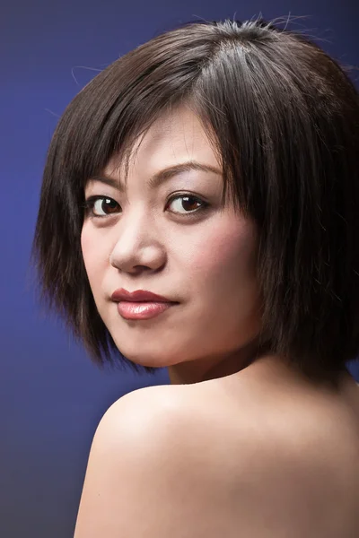 Menina asiática headshot — Fotografia de Stock