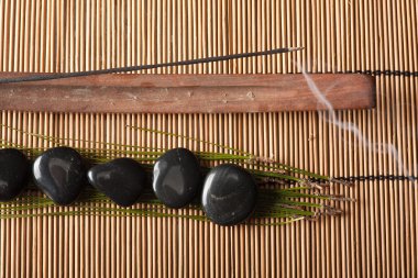 Incense and volcanic hot-stones clipart