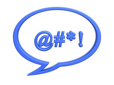 Chat bad language symbol clipart