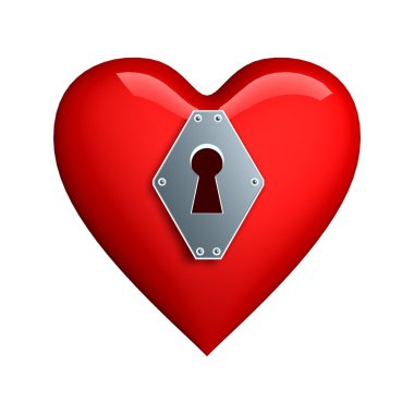 Heart lockhole clipart