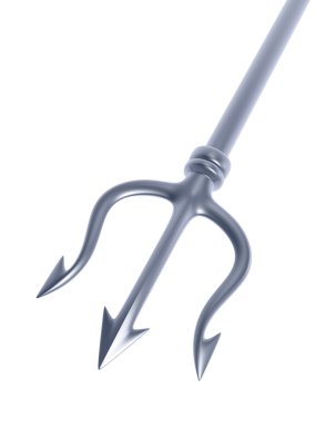 Silver trident clipart
