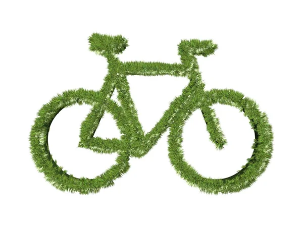 Символ травяного велосипеда — стоковое фото