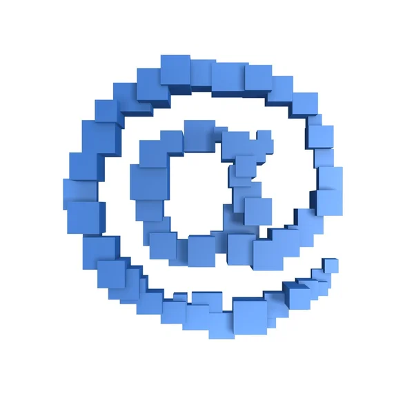 Email pixel box symbol — Stock Photo, Image