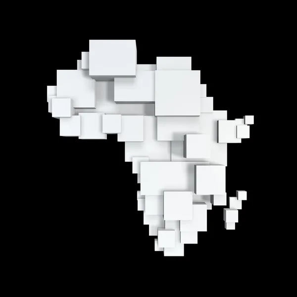 Box map von afrika — Stockfoto