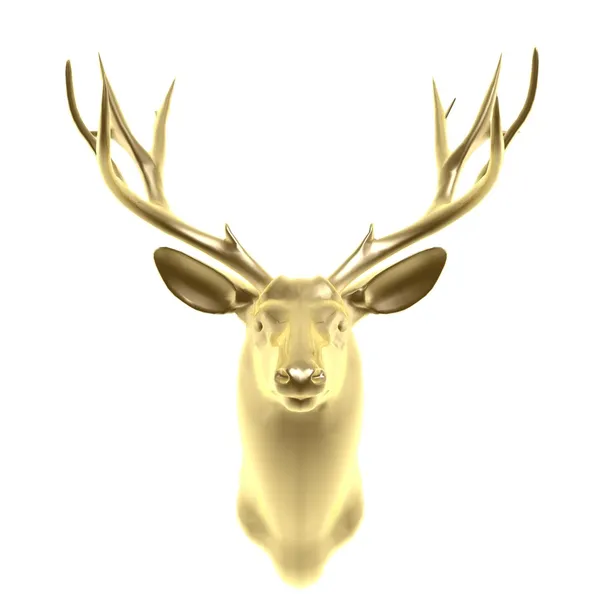 Golden deer head — Stock Photo, Image