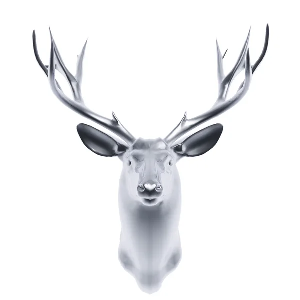 Srebrny jelenia głowa — Zdjęcie stockowe