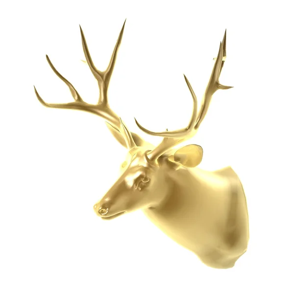 Złoty jelenia głowa — Zdjęcie stockowe