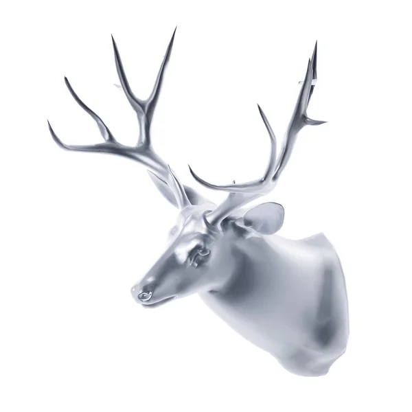 銀の鹿の頭 — ストック写真