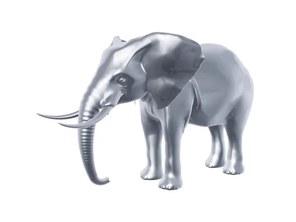 Zilveren olifant — Stockfoto