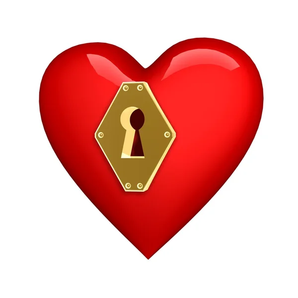 Heart lockhole — Stock Photo, Image