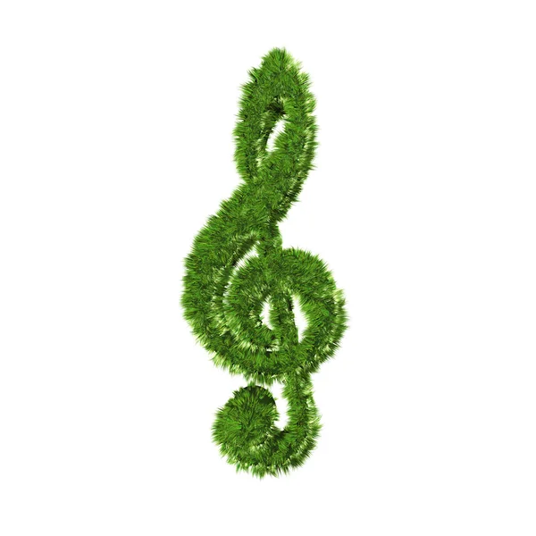 Hudební symbol trávy — Stock fotografie