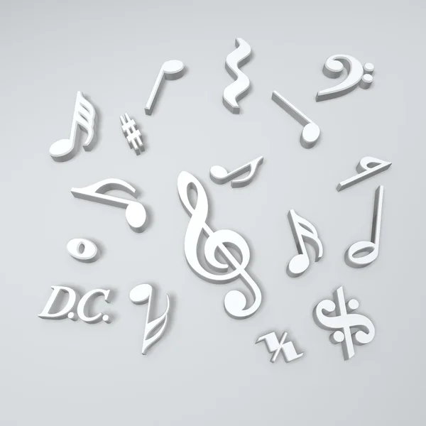 Símbolos musicais — Fotografia de Stock