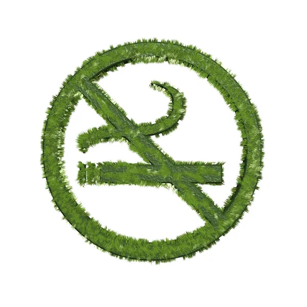Grass no smoking symbol — Stock Photo, Image
