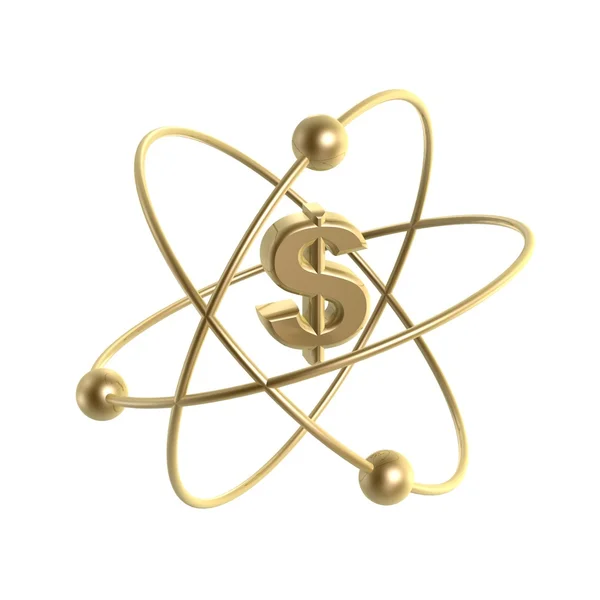 Atom dollar struktur — Stockfoto