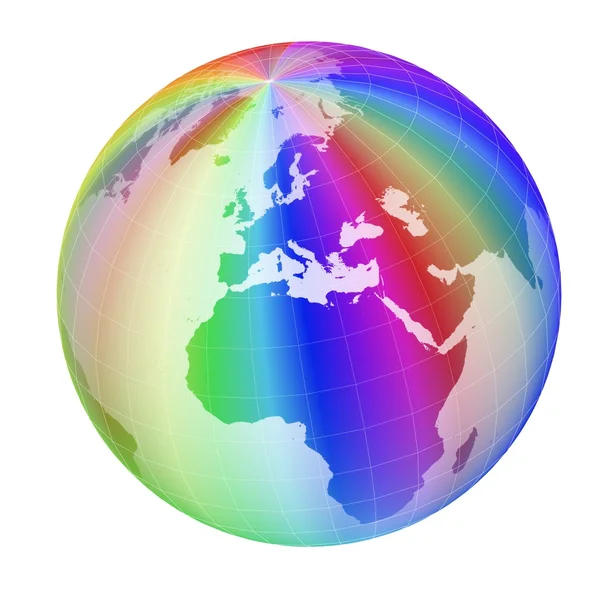 Cadre de globe coloré — Photo