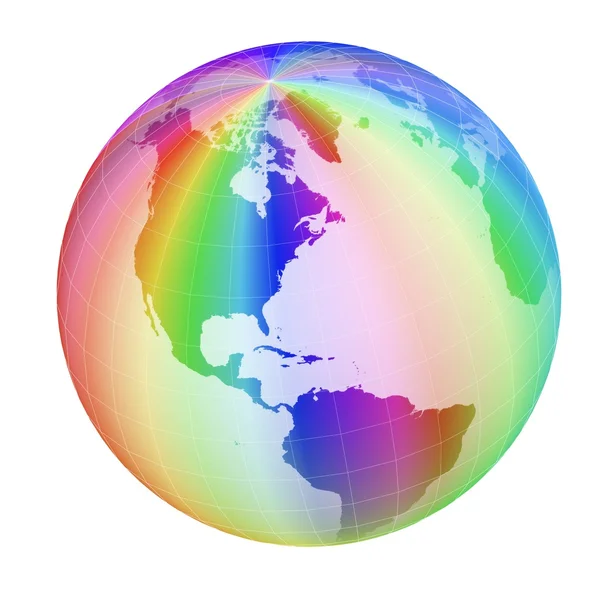 Colorful globe frame — Stock Photo, Image