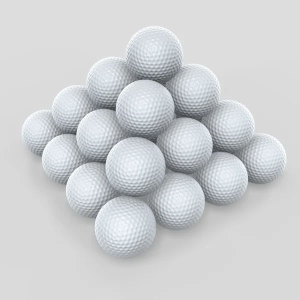 Pirâmide de bola de golfe — Fotografia de Stock