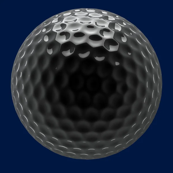 Хромированный мяч для гольфа — стоковое фото