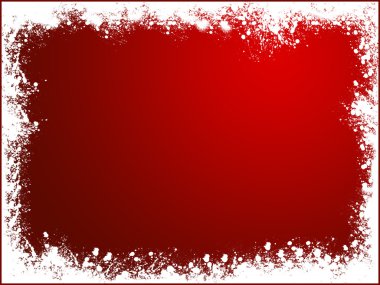 Red snow frame clipart