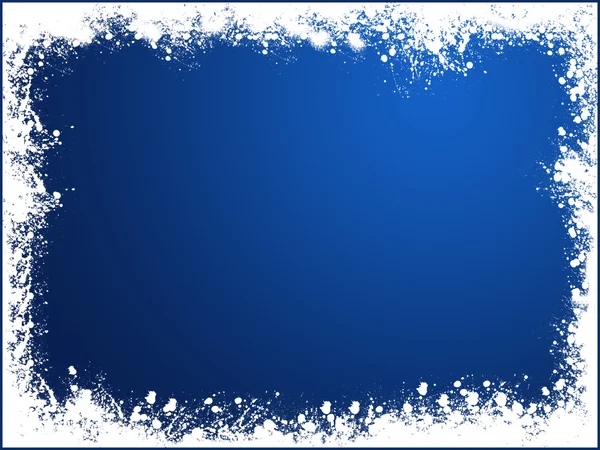 stock image Blue snow frame