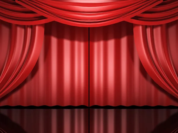 stock image Red stage drapes