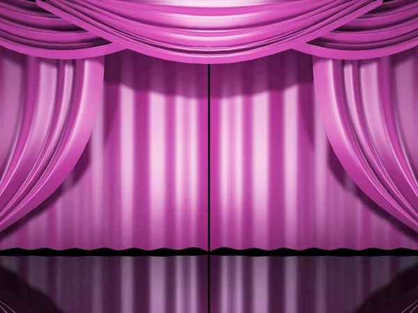 Pink stage drapes — Stock Photo, Image
