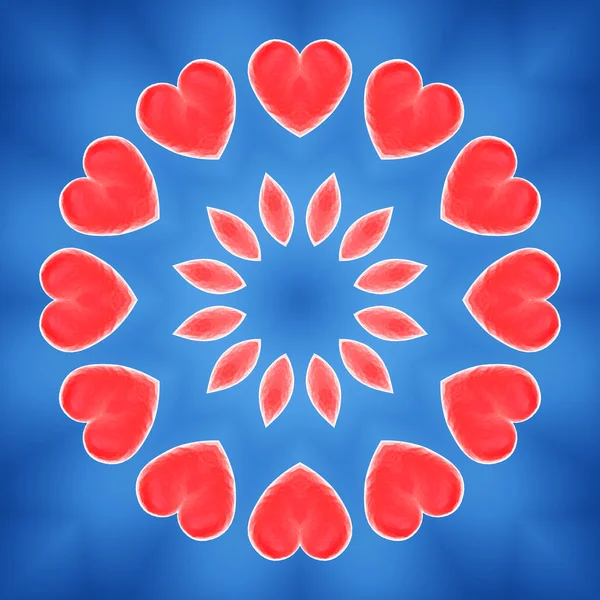 Red heart pattern — Stock Photo, Image