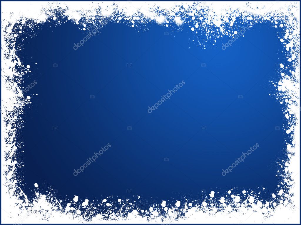 Blue snow frame