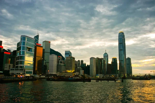 Sonnenuntergang in Hongkong — Stockfoto