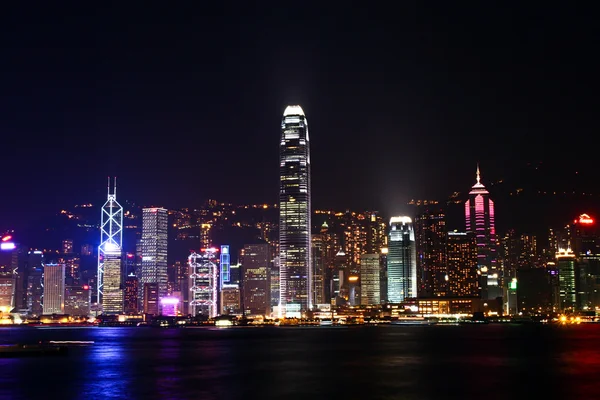 Éjszakai jelenet Hong Kongban — Stock Fotó